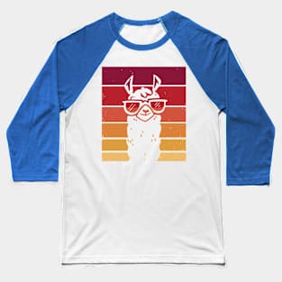 Cool Llama Retro Vibes Baseball T-Shirt